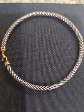 Authentic David Yurman 3" Bracelet. Sterling Silver And 18k Gold